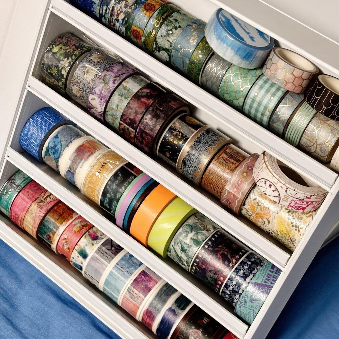 キングジム マスキングテープケース ブックタイプ　Lサイズ　白　ホワイト　収納