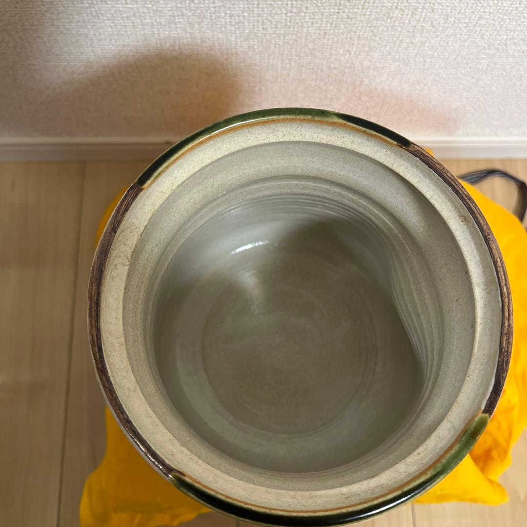 送料込 茶道具 水指 美濃焼 織部 松本鉄山 共箱入り