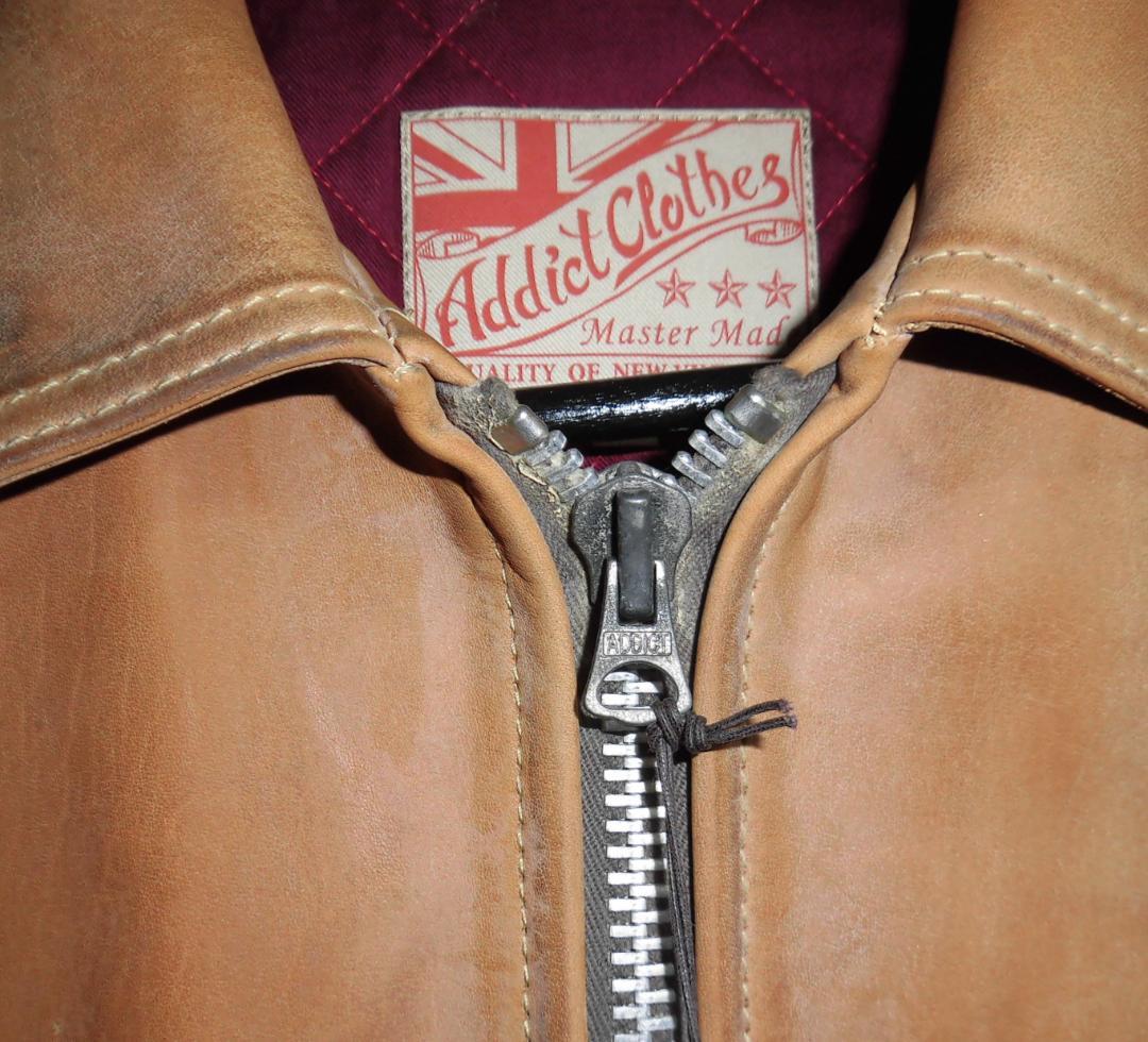 アディクト AD-01 キップレザー センタージップ レザージャケット 40