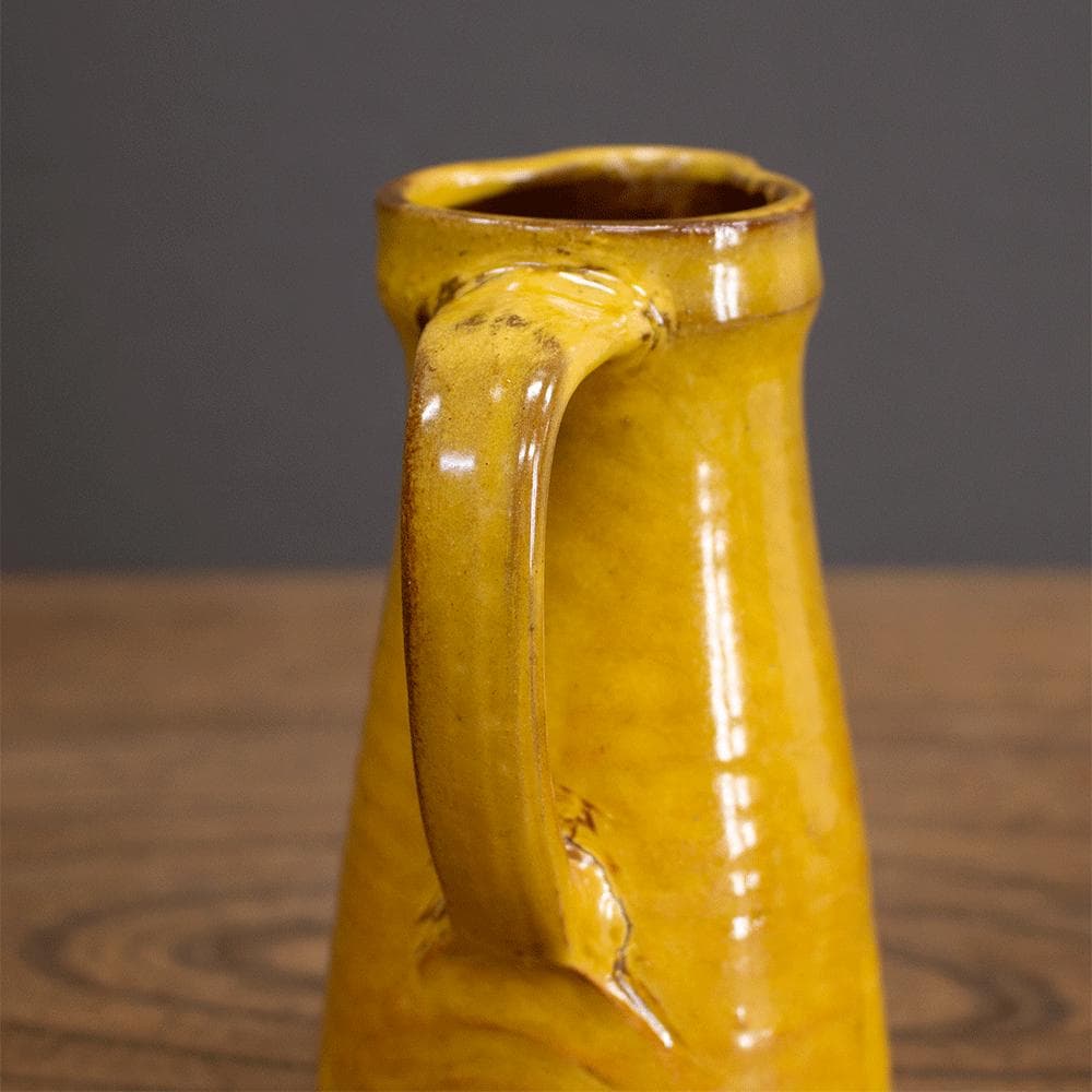 布志名焼 ピッチャー 高さ14.9cm 民芸 昭和レトロ （黄7）