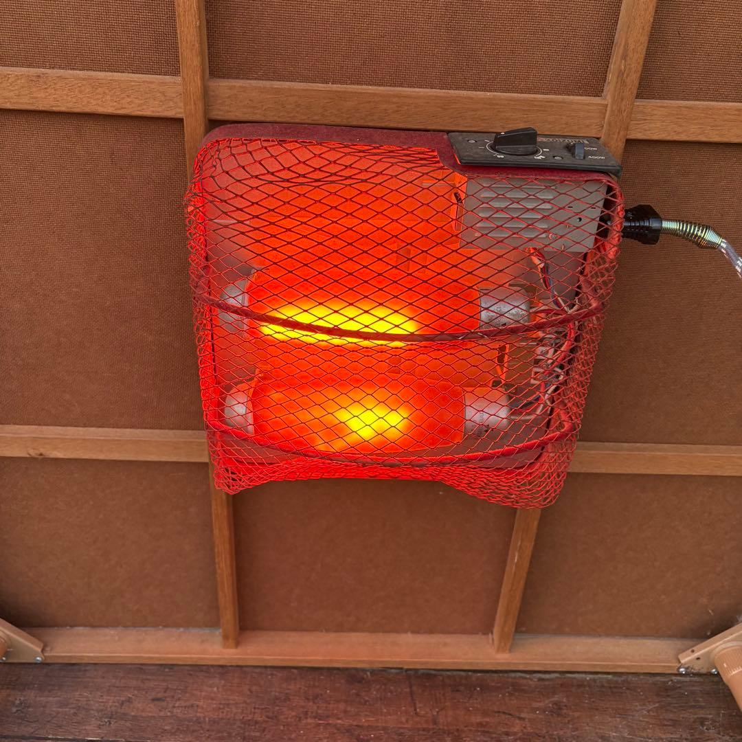 C4 昭和レトロ 花柄やぐらこたつ 小泉産業 リバーシブル天板 動作確認済み