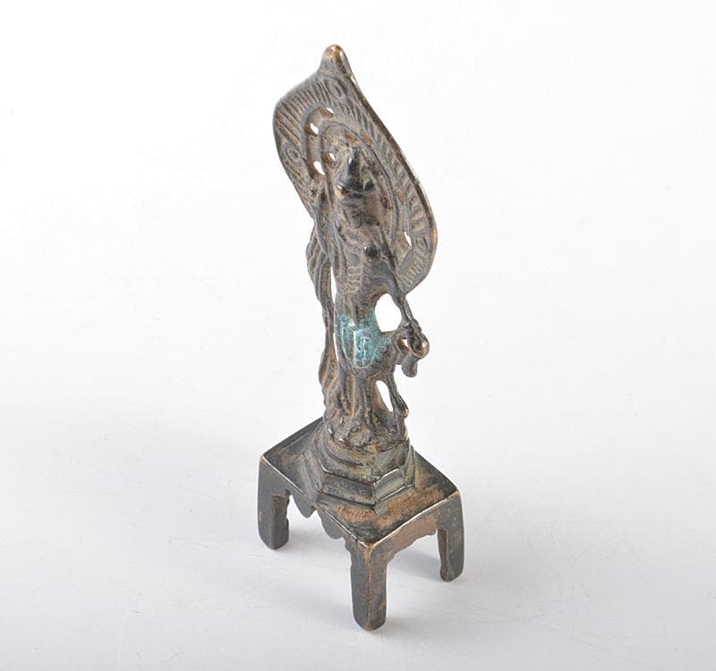 仏教美術　古銅　観音菩薩像　仏像　置物　V　R5244