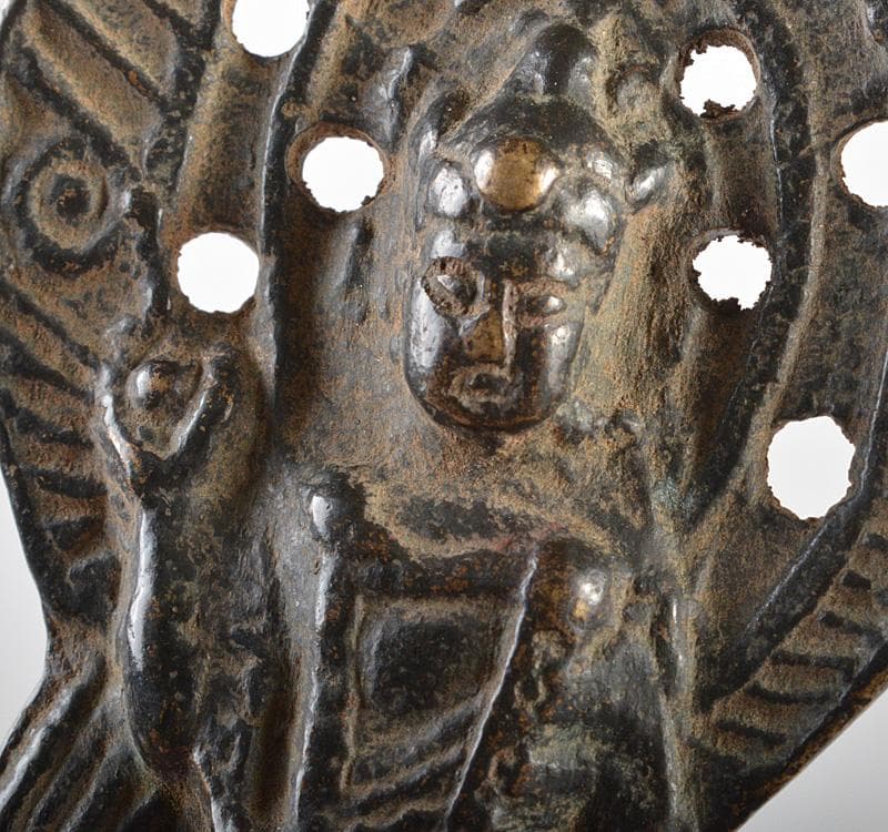 仏教美術　古銅　観音菩薩像　仏像　置物　V　R5244