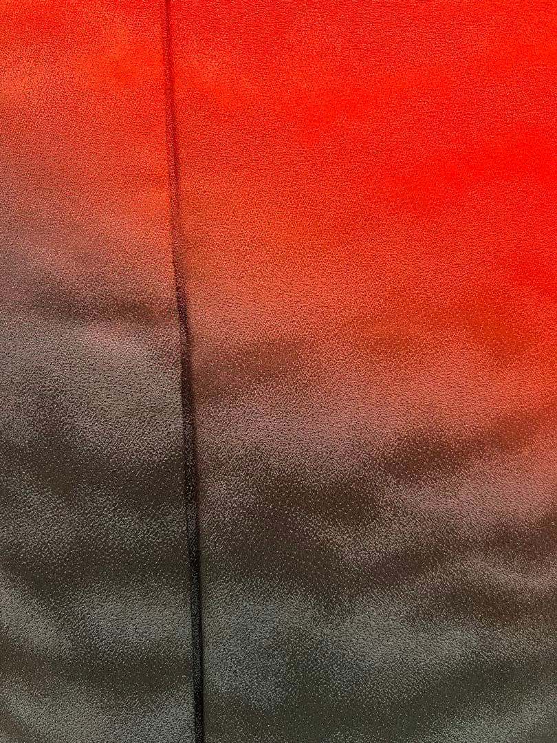 振り袖　フルセット　別誂絞り長襦袢付　赤　黒　ツートーン　成人式　 580