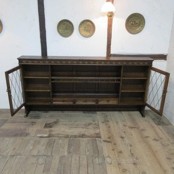 イギリス アンティーク 家具 カップボード 食器棚 キャビネット 6146e