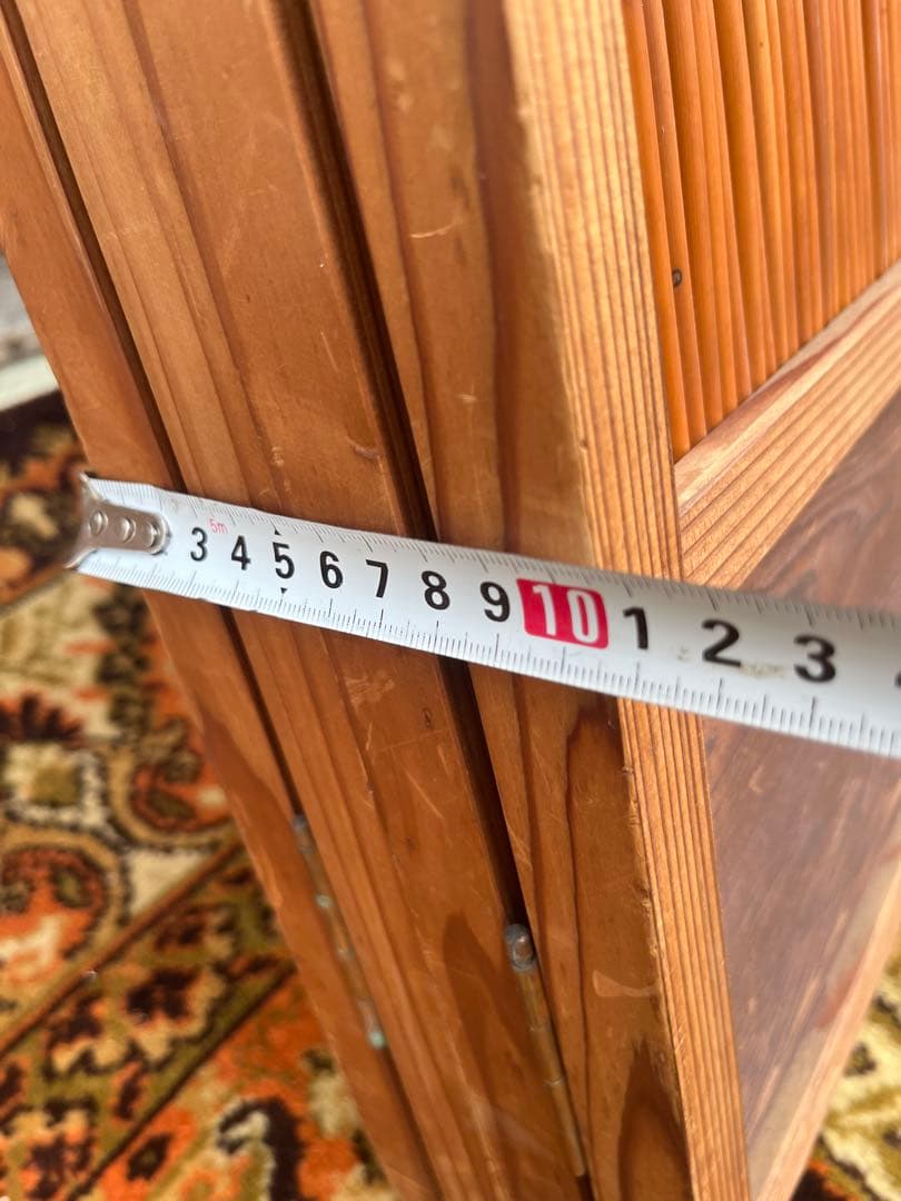 花寄屏風 4枚折 衝立 茶道具 パーテーション 目隠し インテリア 昭和レトロ