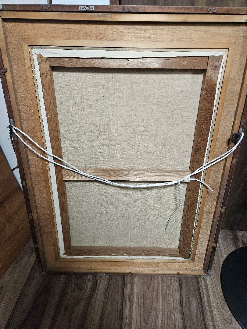 水島裕 田園風景 真作 1972年作品 油彩画