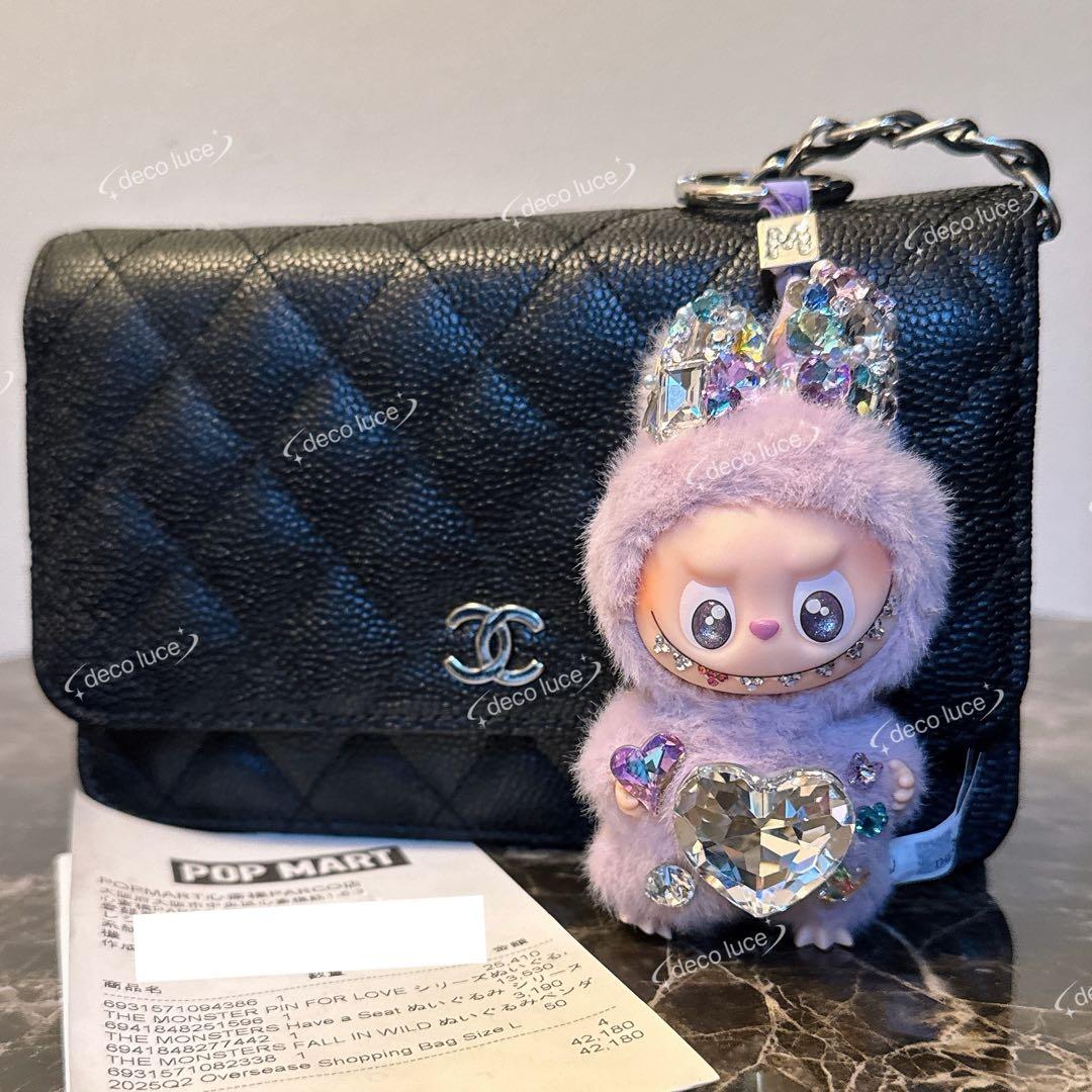 PIN FOR LOVE M スワロフスキー　ラブブ　イニシャル　ミニラブブ