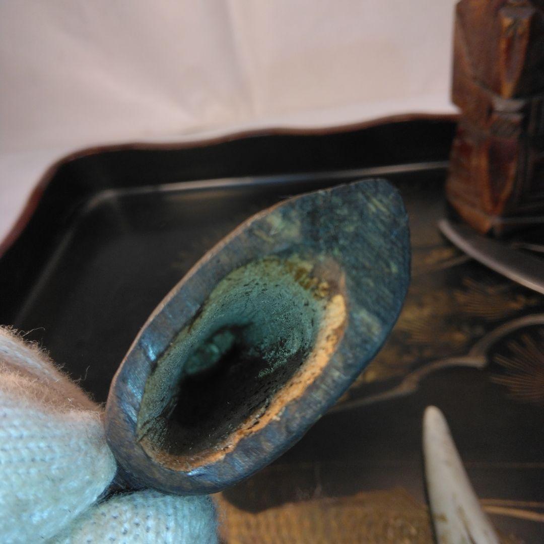 アイヌマキリ　イクパスイ　木製魚の彫刻　北海道　骨董昭和。