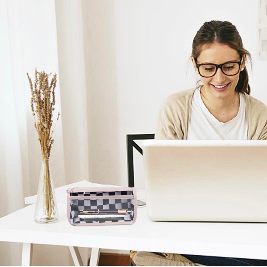 鉛筆ポーチ、ジッパー付き透明鉛筆ポーチ 入学 入社 文房具 筆箱 学生