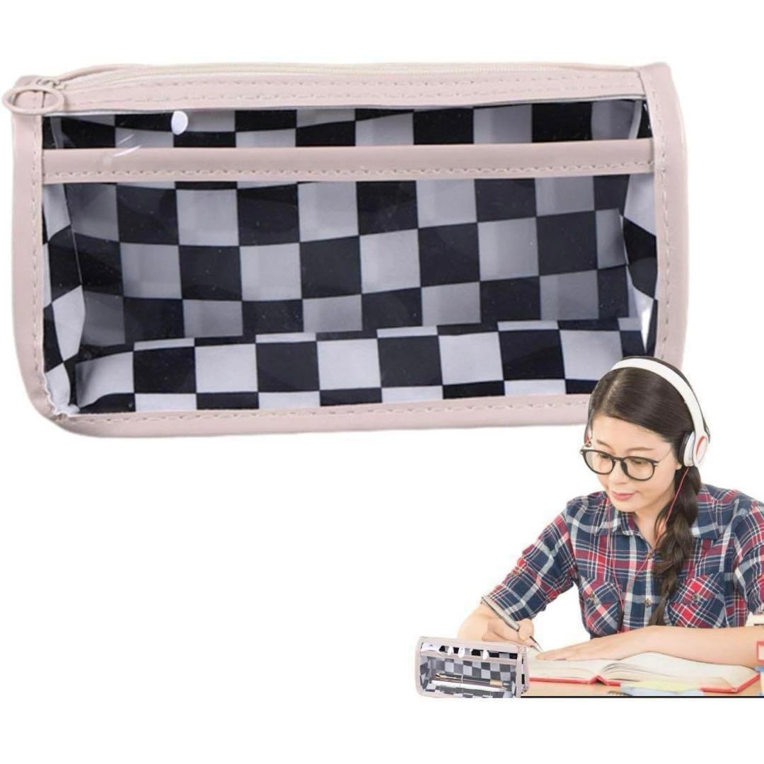 鉛筆ポーチ、ジッパー付き透明鉛筆ポーチ 入学 入社 文房具 筆箱 学生