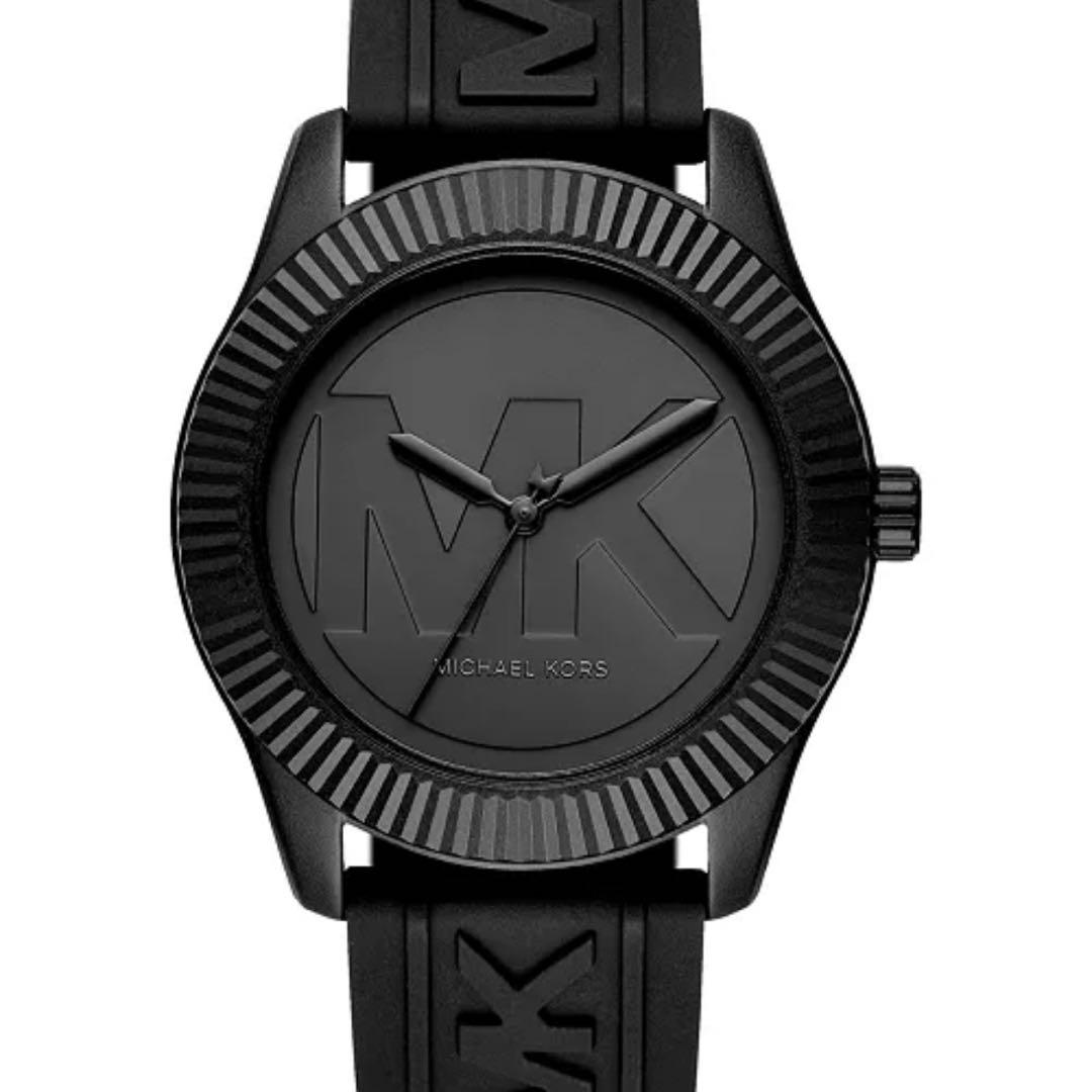 【新品】マイケルコース 腕時計 メンズ 黒 ブラック ラバーベルト シリコン