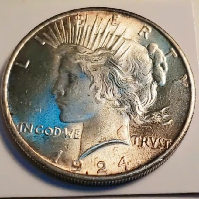 M*g様 アメリカ　1924　銀貨ダラー　平和ドル　GEM BU+　本物保証