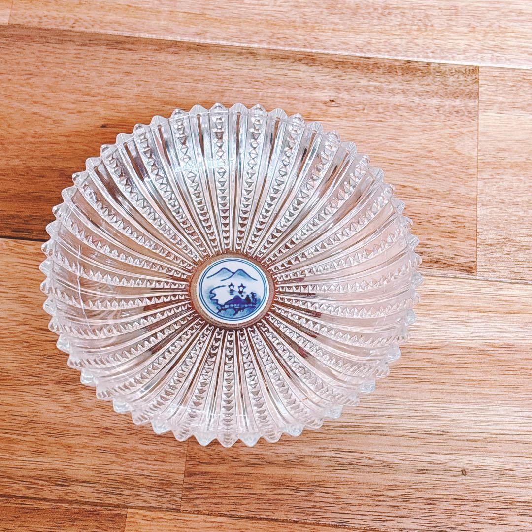 林九郎作　赤絵金彩コンポート皿　脚付きガラス鉢　波佐見焼　伝統工芸