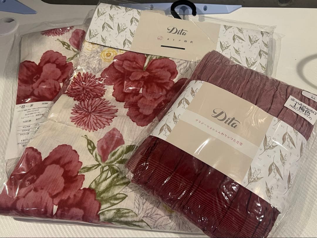 【完売品含む✨新品未開封Dita髪飾り付き.浴衣コーデ4点セット】