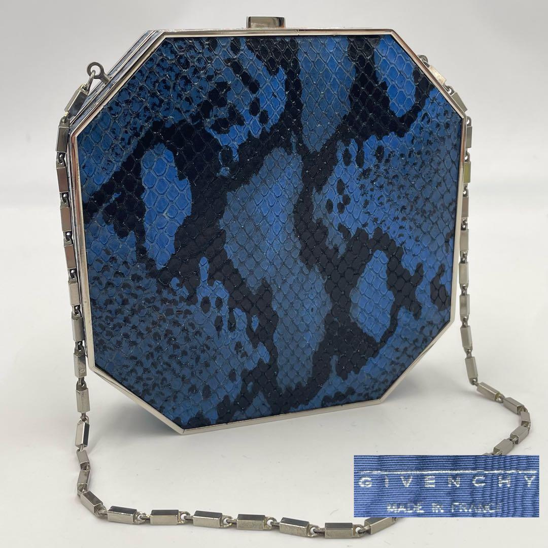 ジバンシー エキゾチックレザー チェーン パーティーバッグ アクセサリーポーチ