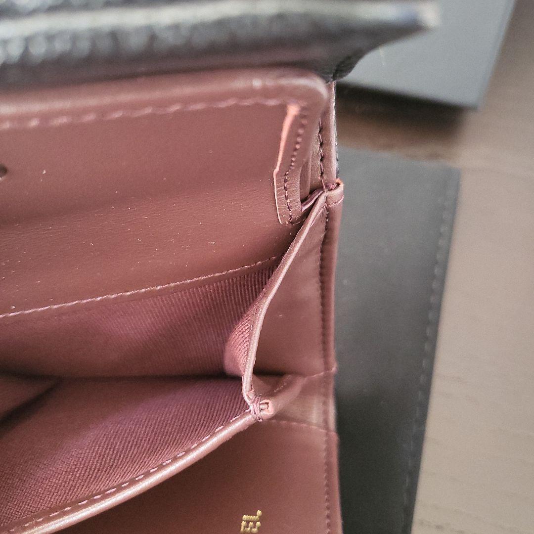 ちよ☆様　シャネル マトラッセ 三つ折り AP0229B キャビアスキン