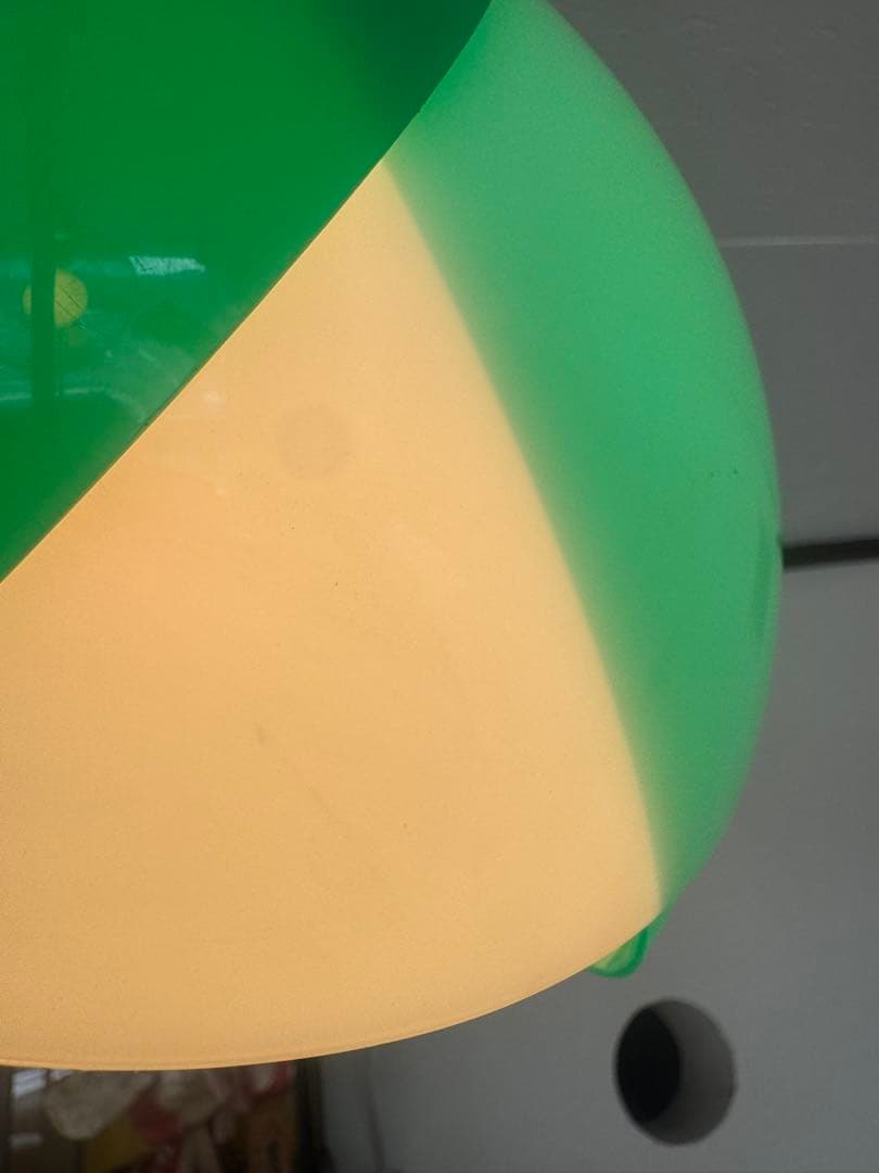 西*菜様 チューリップライト グリーン　昭和レトロ　照明 ペンダントライト