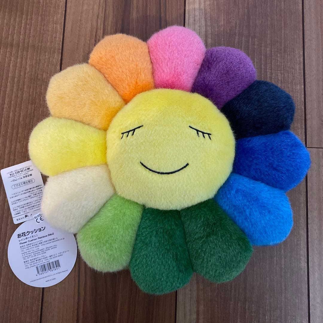 カイカイキキ お花クッション レインボー 30cm 村上隆