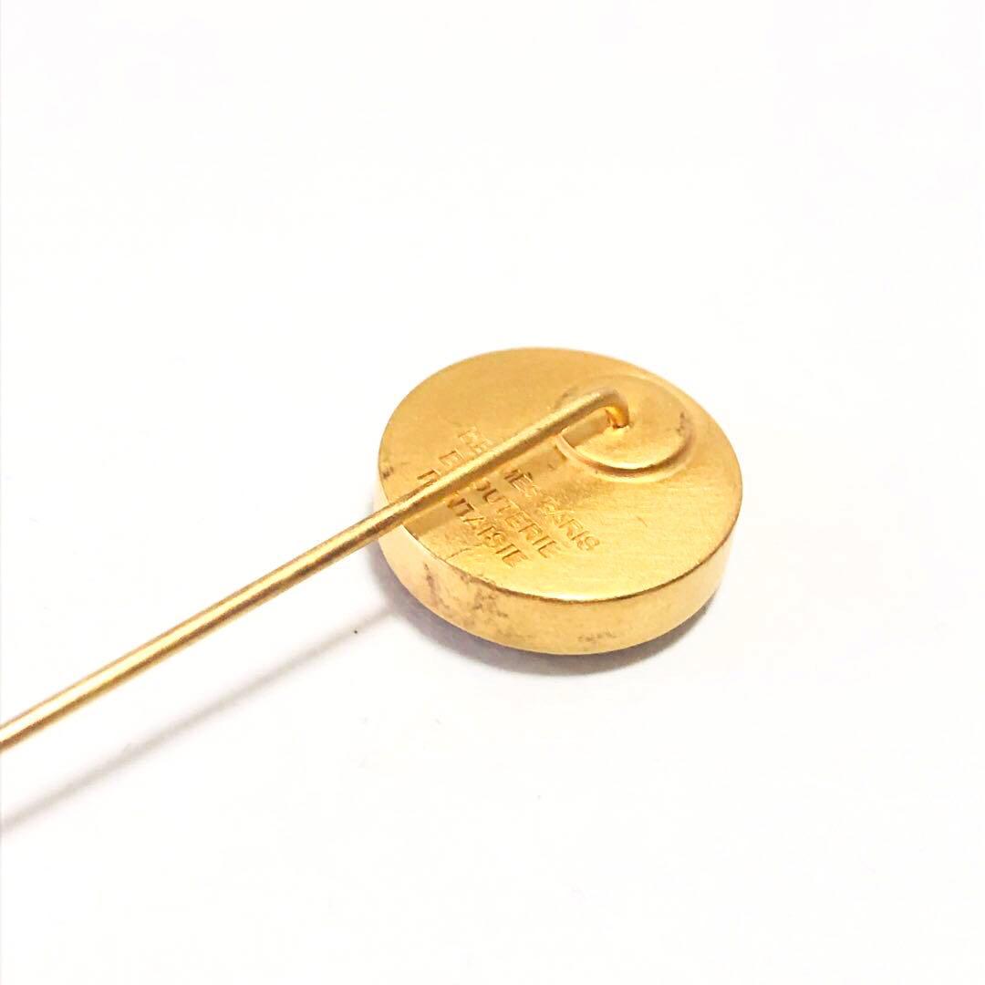 HERMES セリエ シェル ピン ブローチ ゴールド A254020