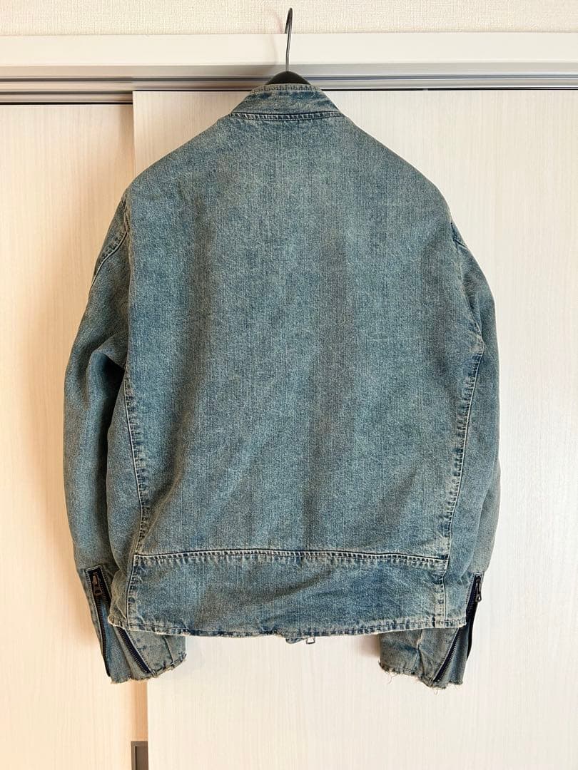 Schott シングルライダースジャケット デニム Lサイズ