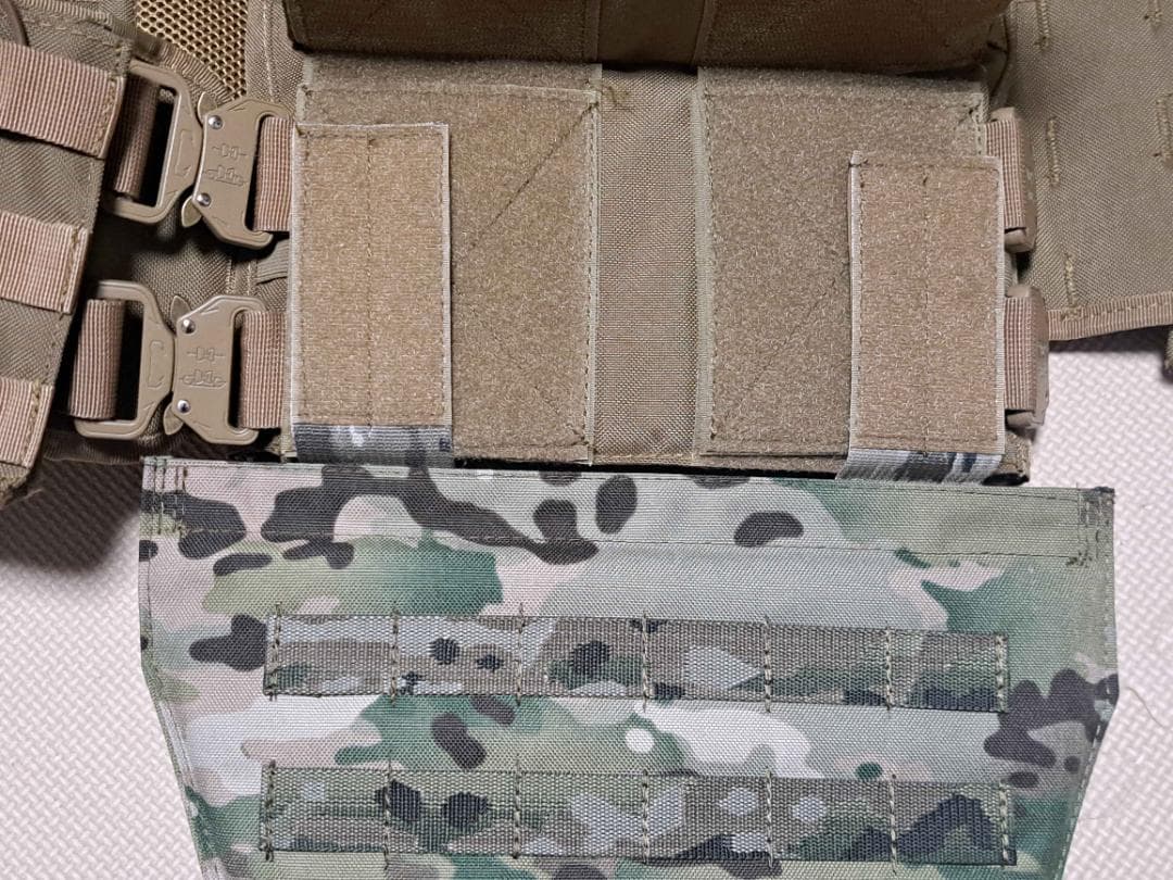 B プレキャリ用 実プレート入りグローインアーマー マルチカム迷彩 NIJ 3A