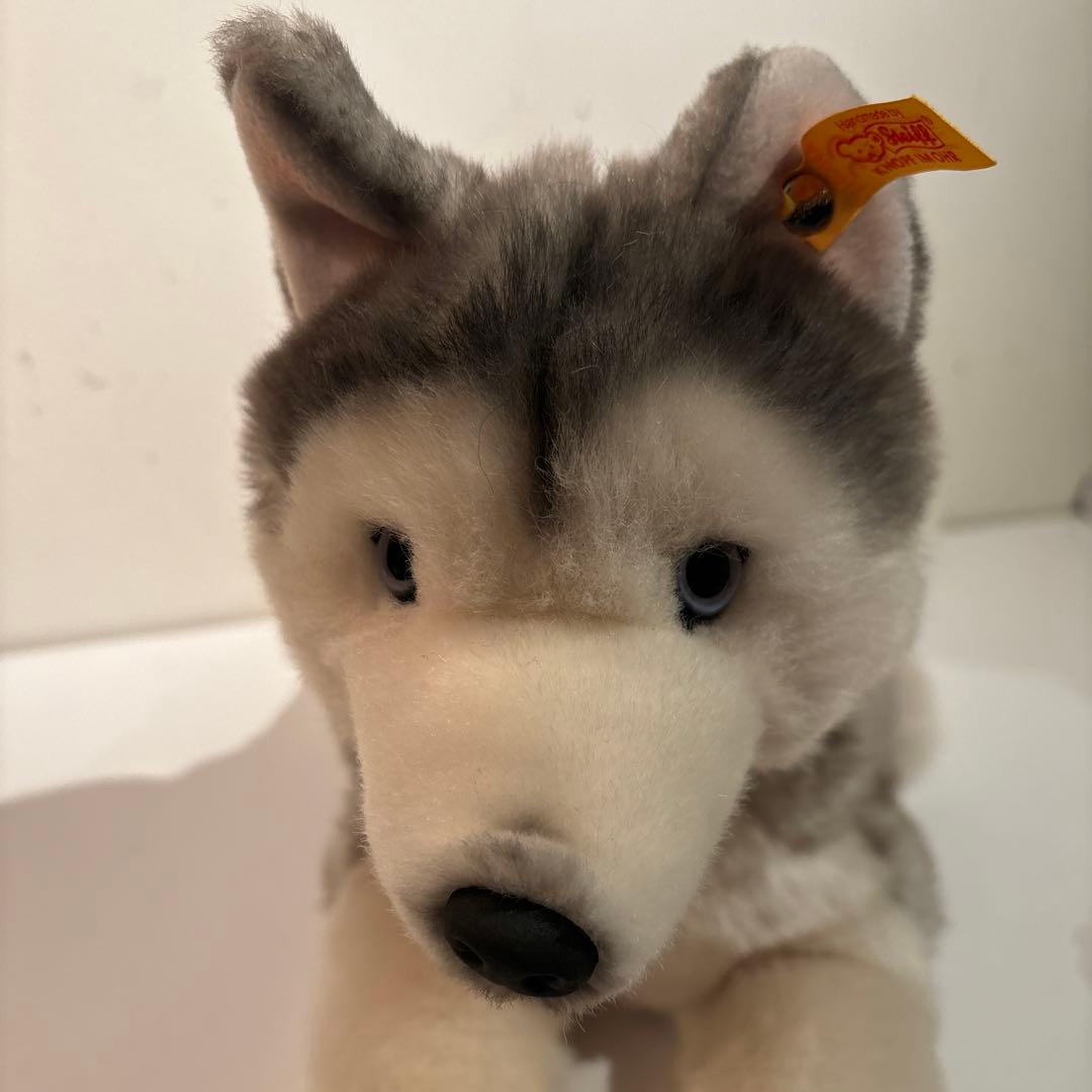 シュタイフ　ハスキー　犬　ぬいぐるみ