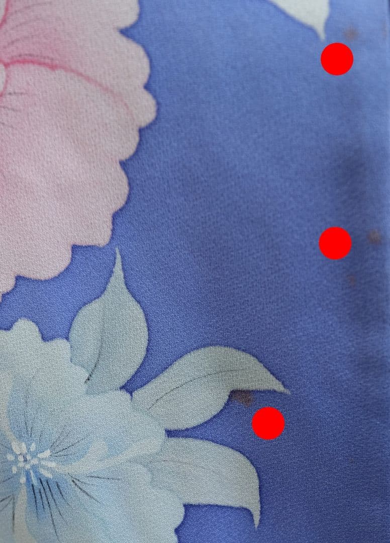 振袖フルセット　ブルーホワイト　牡丹柄　大人キレイ目コーデ