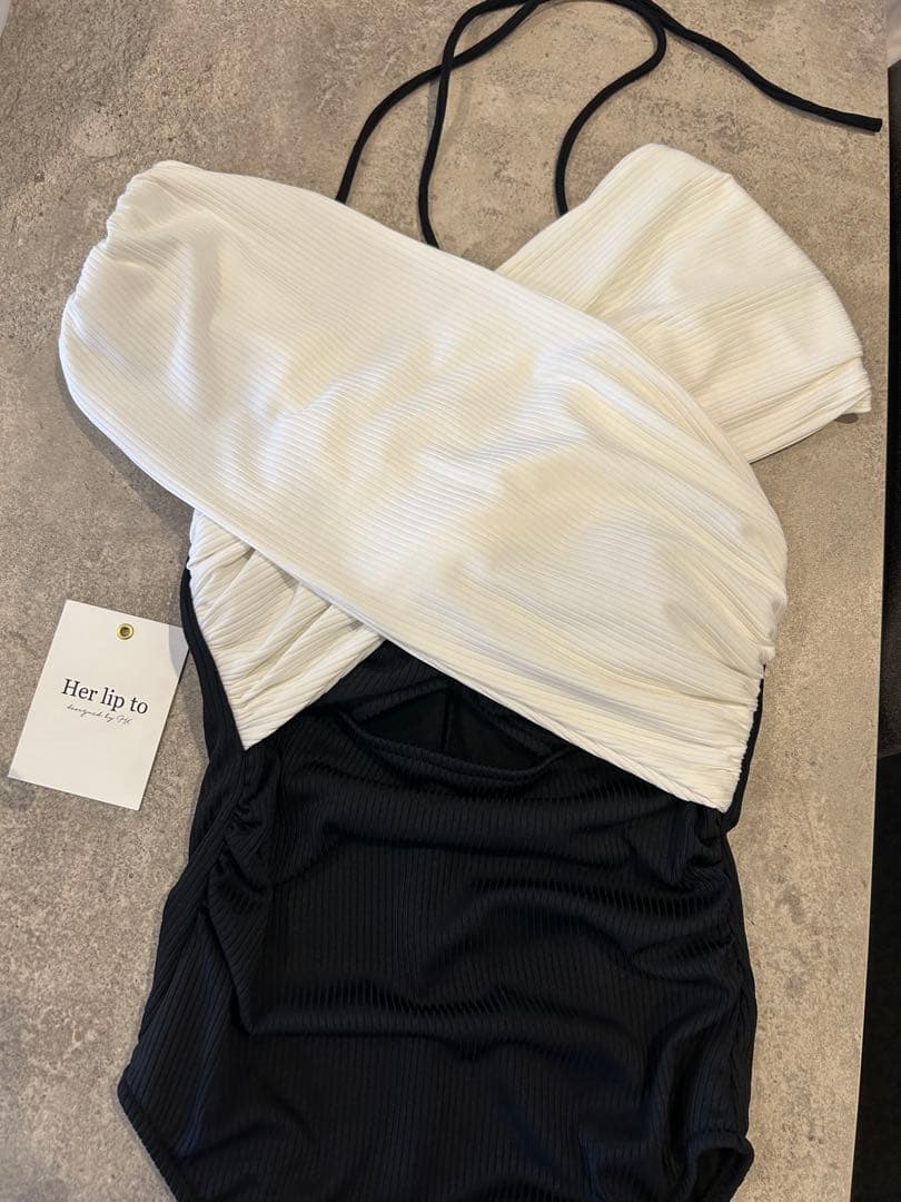 水着・ラッシュガード 2Way Cut-Out Ribbed Swimwear