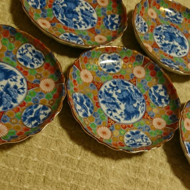 庫山窯！昔の高価なお皿！5枚セット！