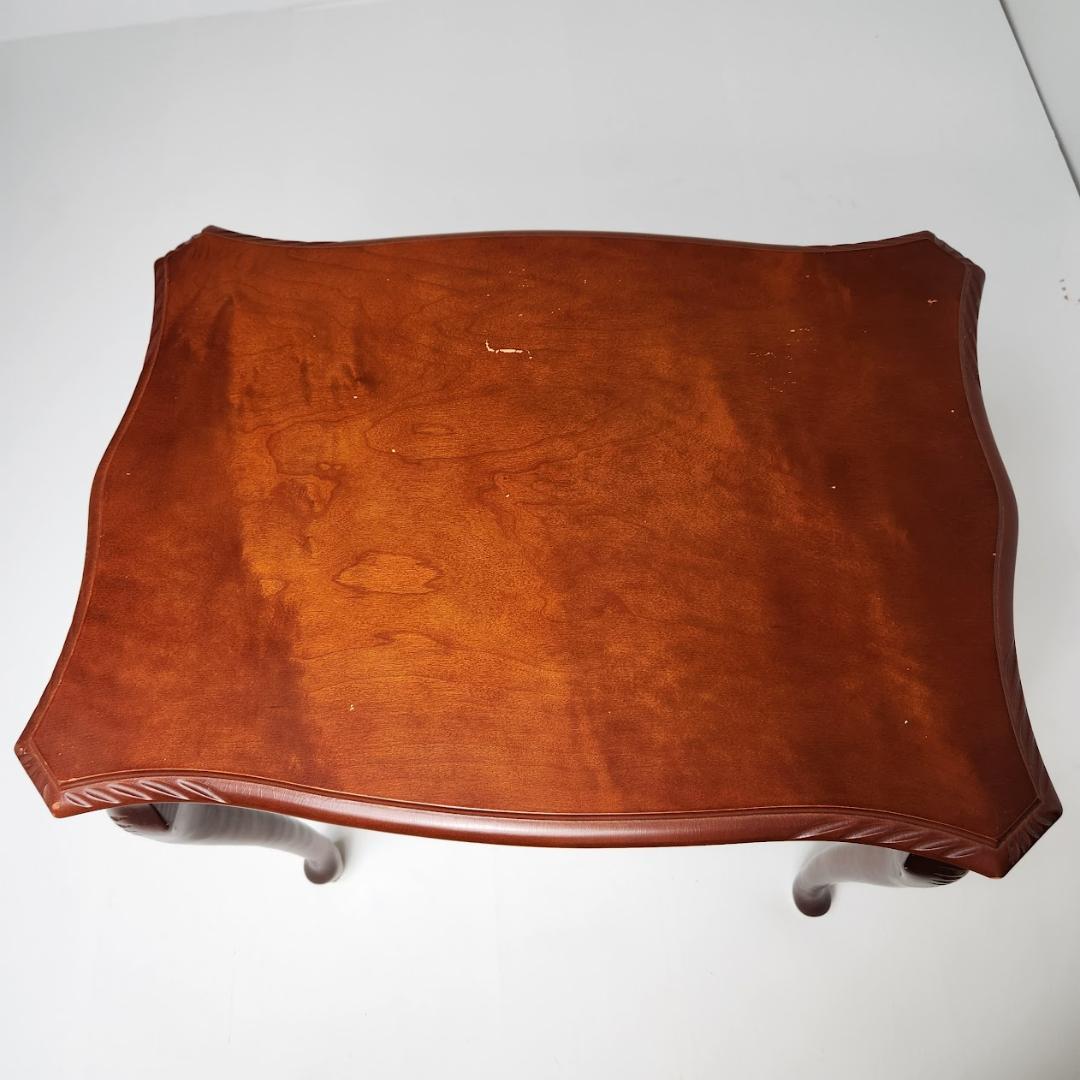 アンティーク調　サイドテーブル 木製　猫脚　コーヒーテーブル 幅56cm