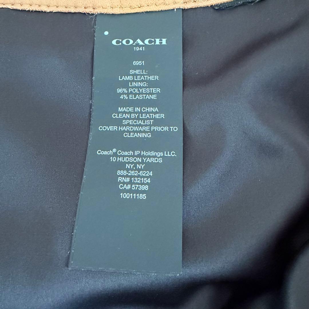 美品✨ COACH コーチ ラムレザー ガウチョパンツ ワイドパンツ