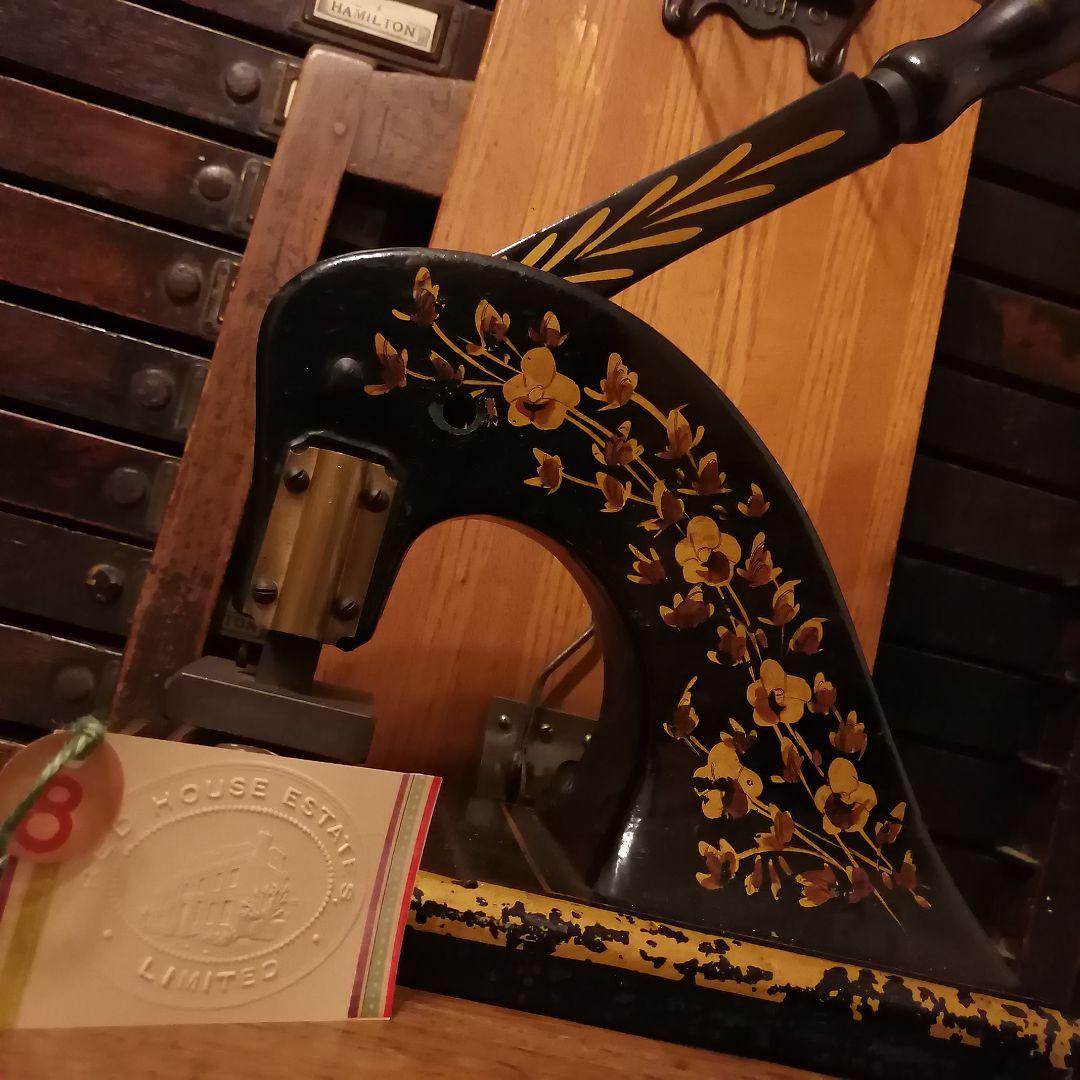 「再値下げ致しました」英国製アンティーク エンボッサー☆スタンプ☆カード☆はんこ