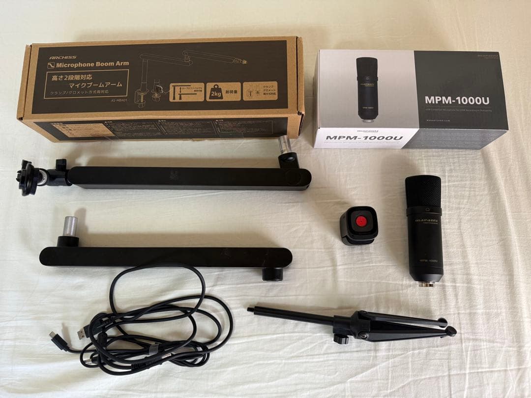 【配信・Web会議セット】MPM-1000U&Anker C200&マイクアーム
