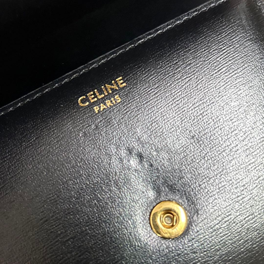 【美品】CELINE セリーヌ　スモール フラップウォレット トリオンフ