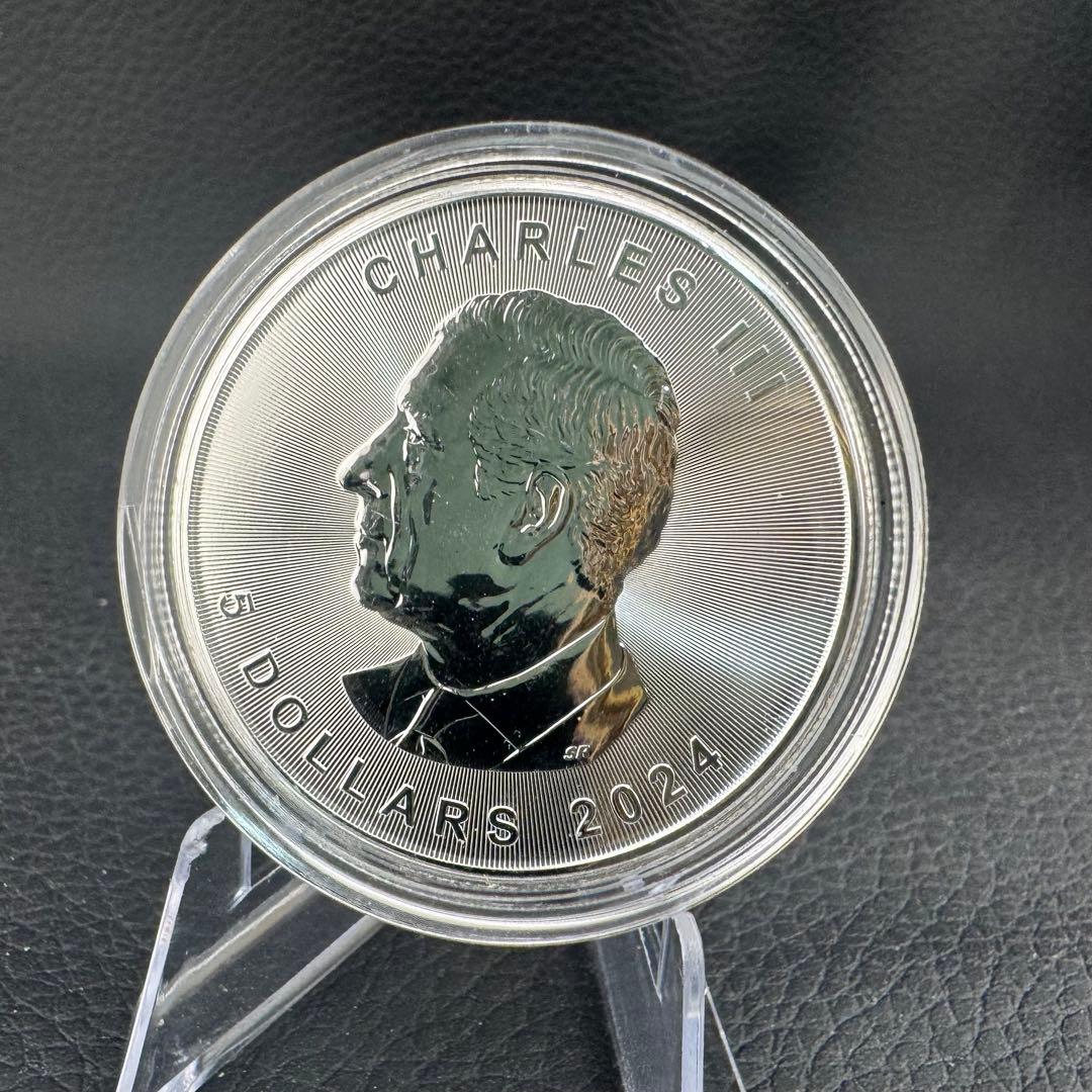 100枚限定！ メイプルリーフ 銀貨 カラー 肉食最強 ティラノサウルス 恐竜