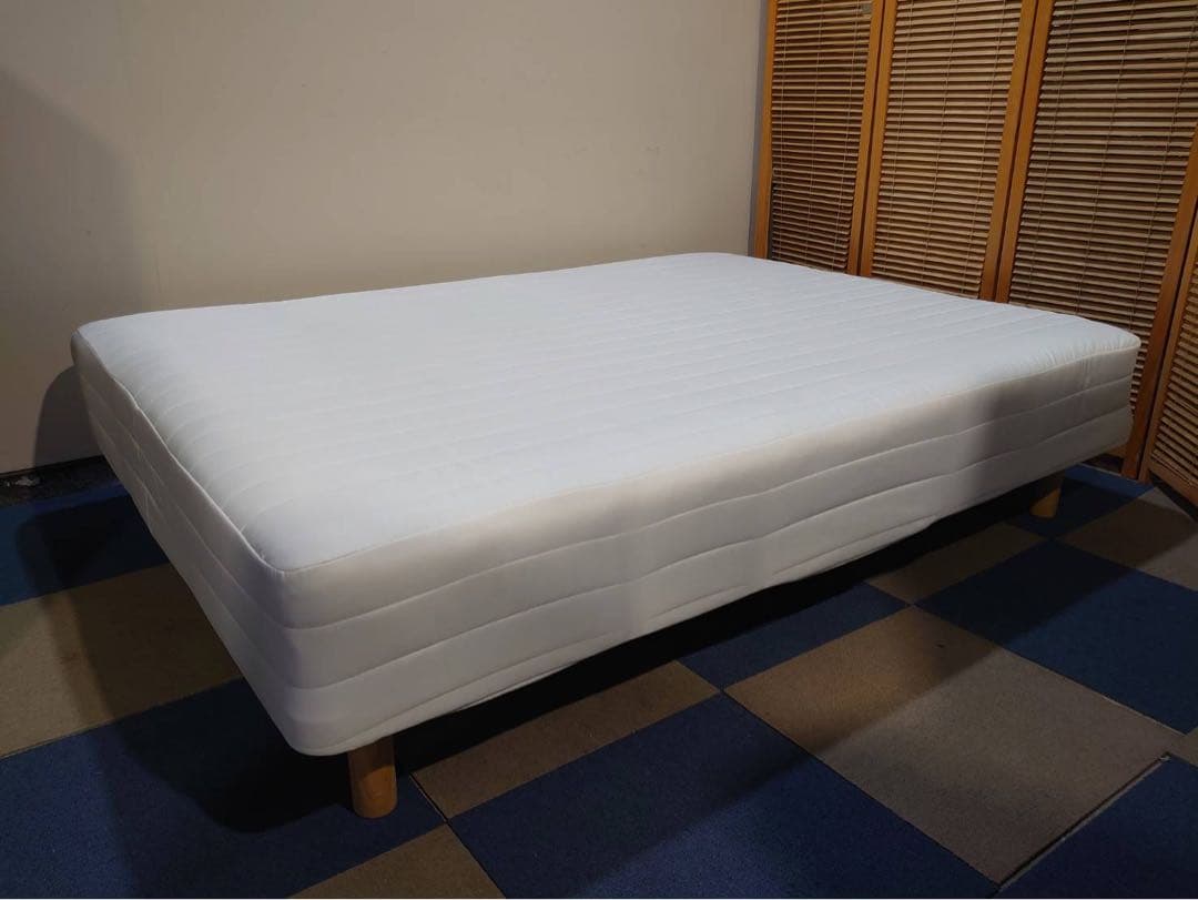 東京都23区送料込 ◆MUJI脚付きダブルマットレス洗えるカバ(TPH4803)