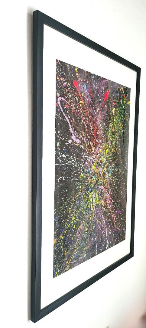 私たちの存在X-Ⅱ / 抽象画 77×56㎝ B2 額縁セット 原画1点 モダン