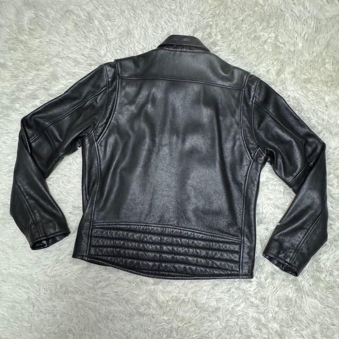 ☆Harley-Davidson レザージャケット シングルライダース 刻印ロゴ