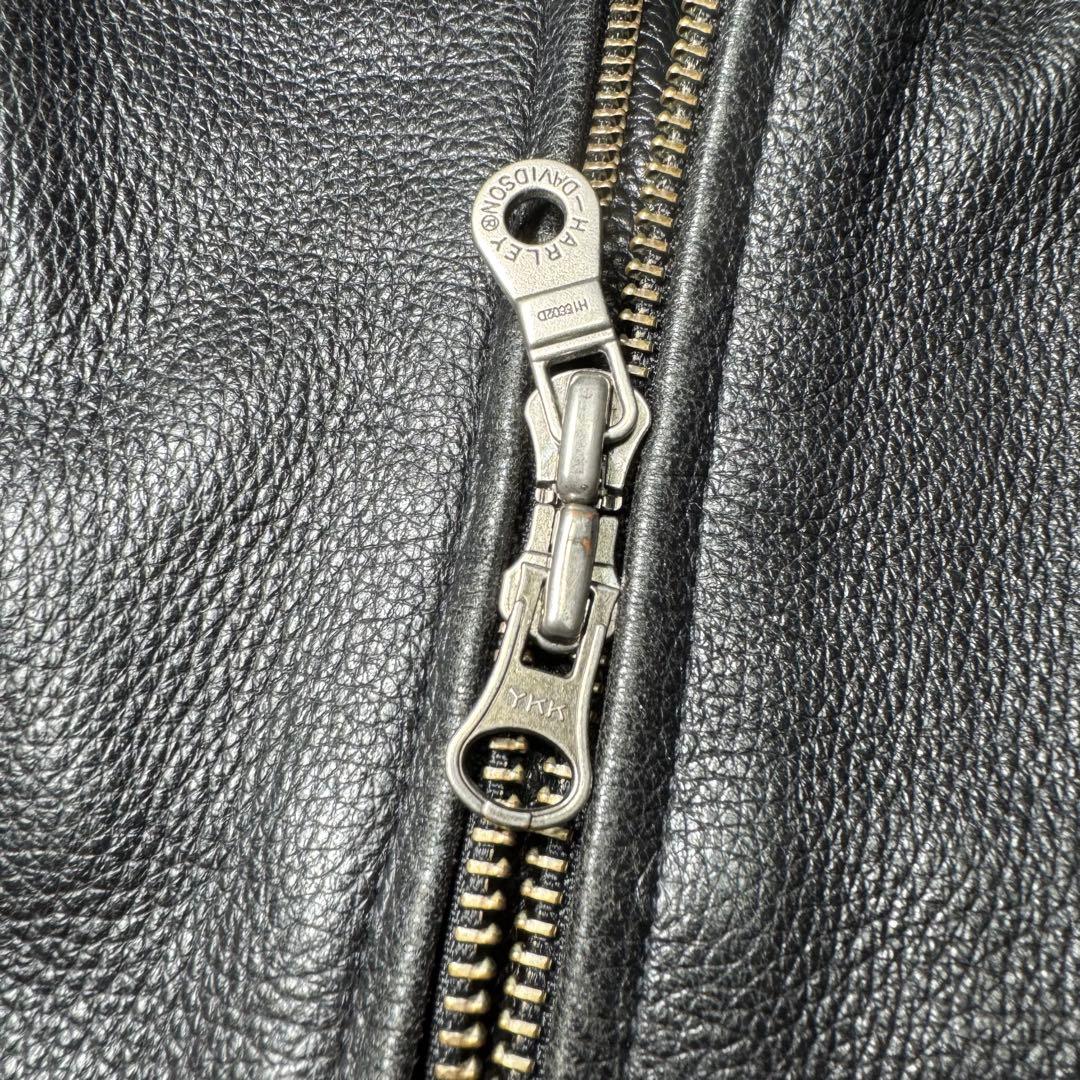 ☆Harley-Davidson レザージャケット シングルライダース 刻印ロゴ