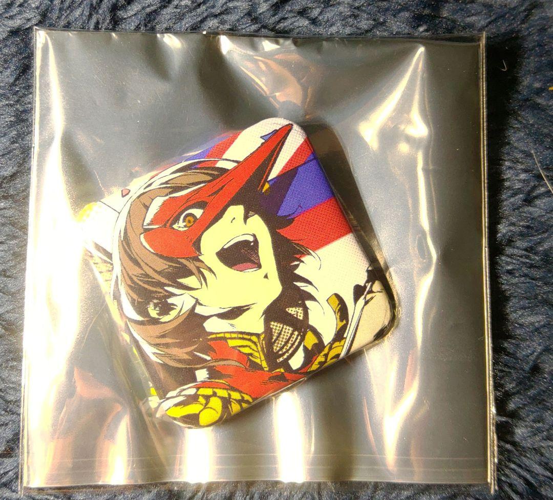 ②スクウェア缶バッジ　ペルソナ5ロイヤル　総攻撃　明智吾郎