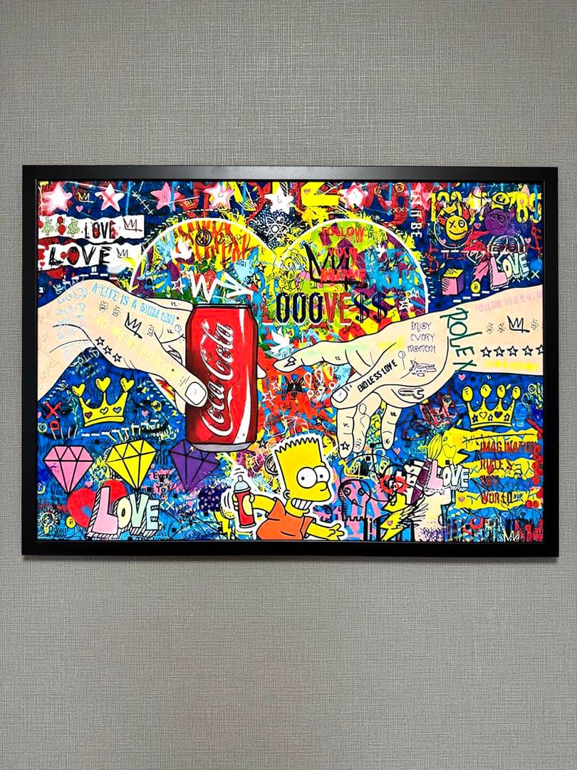 No.236フレーム付きキャンバスアート　ブランドアートポスター　インテリア絵画