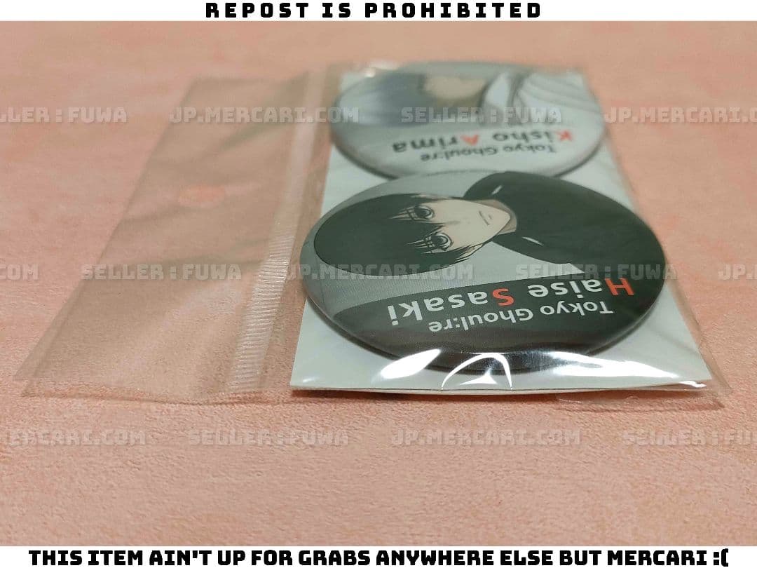 【未開封】東京喰種:re 佐々木琲世 有馬貴将 缶バッジセット