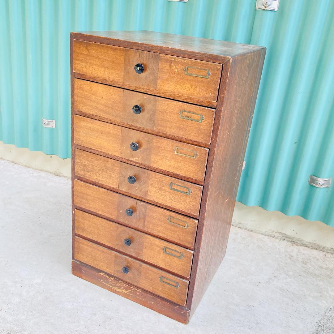 アンティーク　小引出し　チェスト　収納　ヴィンテージ家具　レトロ　仕分け収納