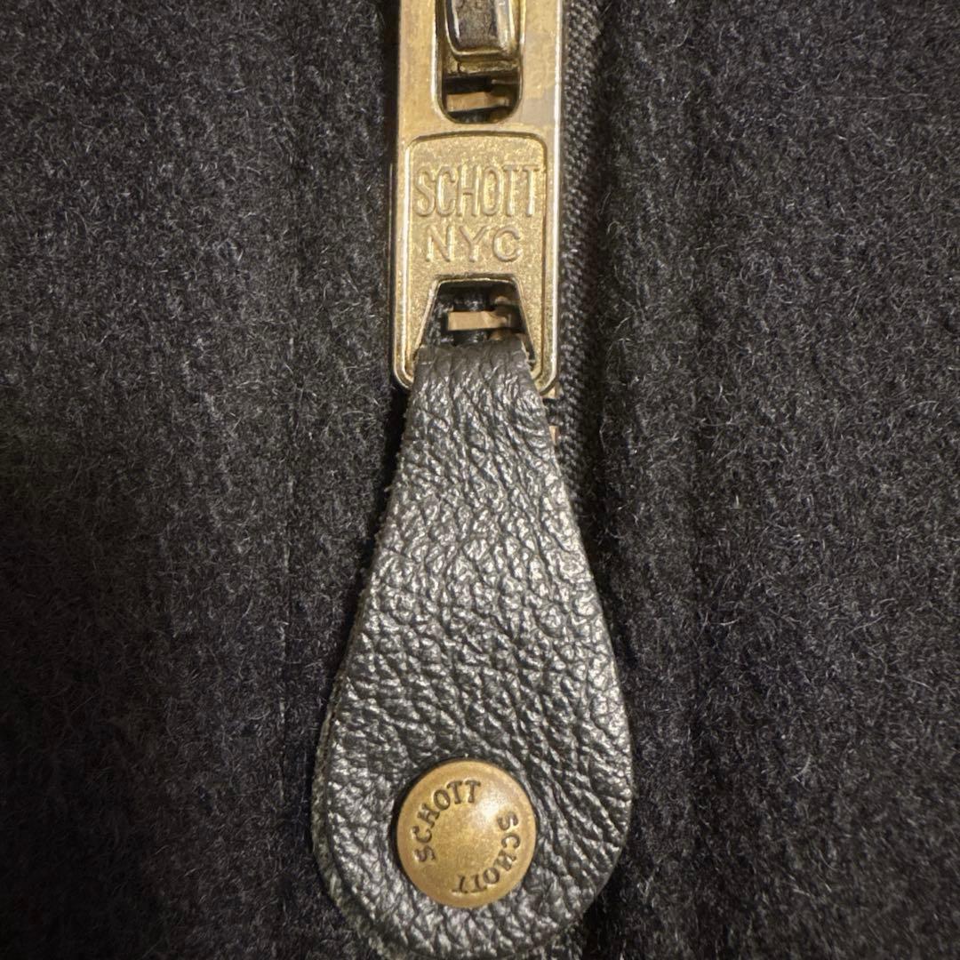 Schott ショット USA製 ウール ライダースコート シングル ブラック