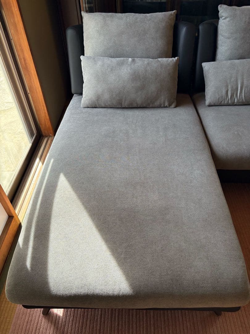 布張りカウチソファ(ポーション2KD GY)