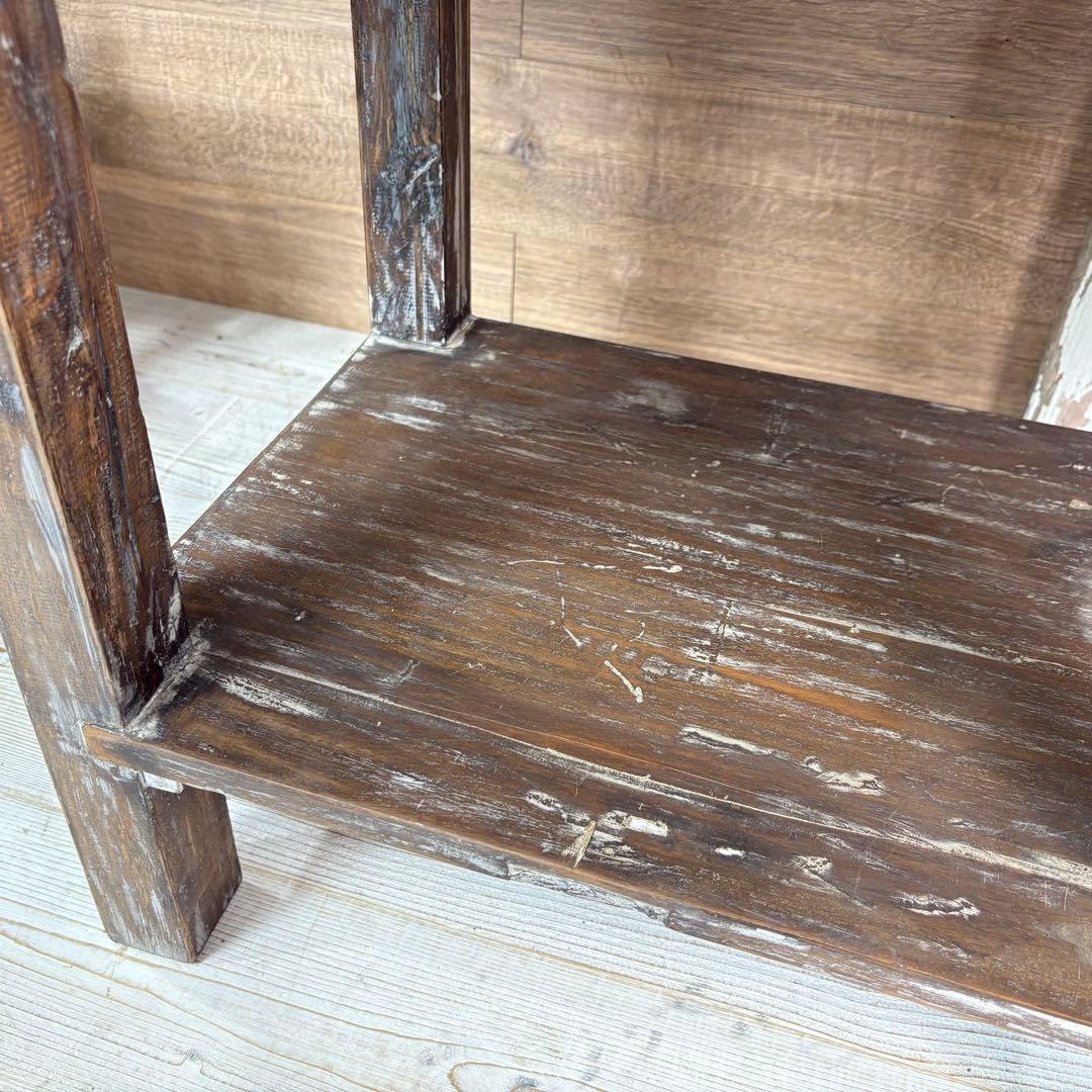 インドネシアアンティークビンテージ年代物テーブル木製ディスプレイ台花台飾台