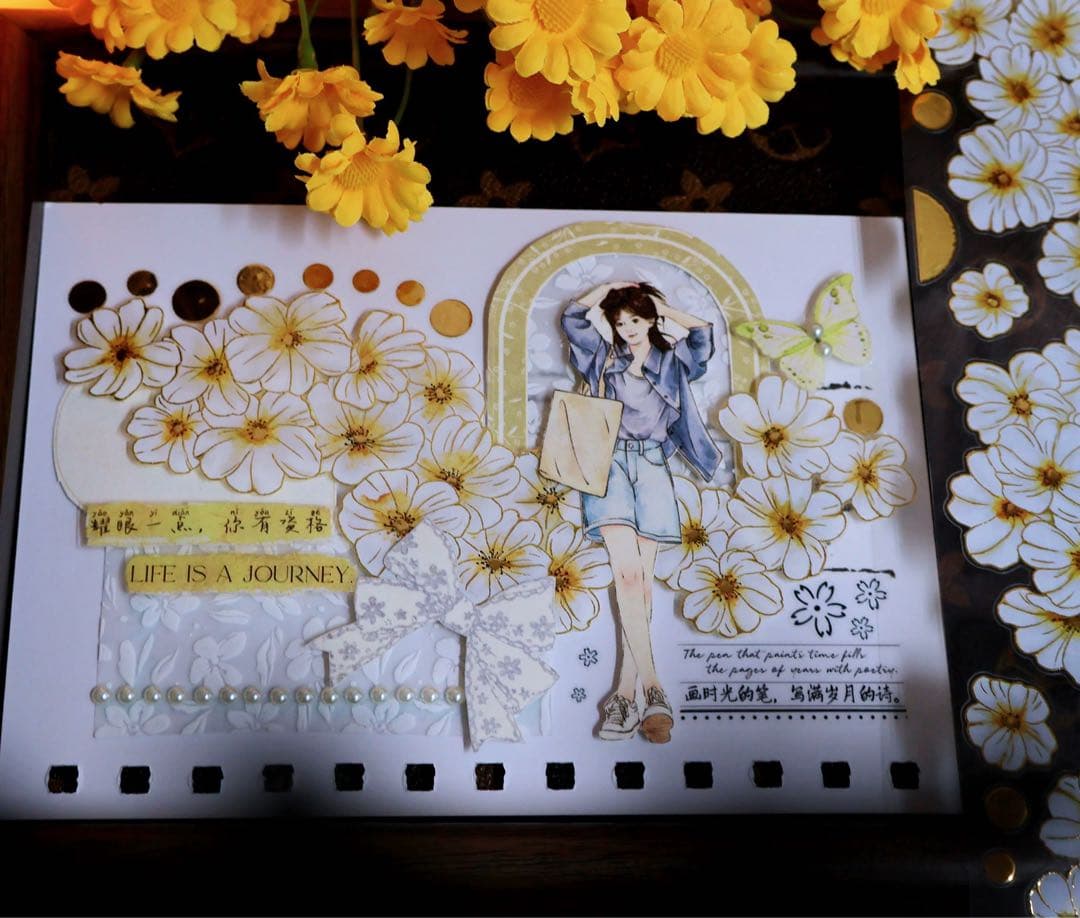 ⭐️SALE⭐️ 繁花文创《浅棠香》海外マスキングテープ　マステ 【2661】