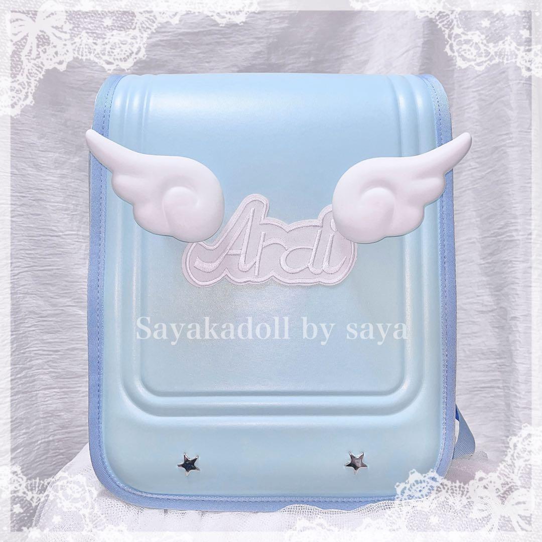 ♡ 天使の羽 ランドセル風サブカルリュック 大 light blue ♡