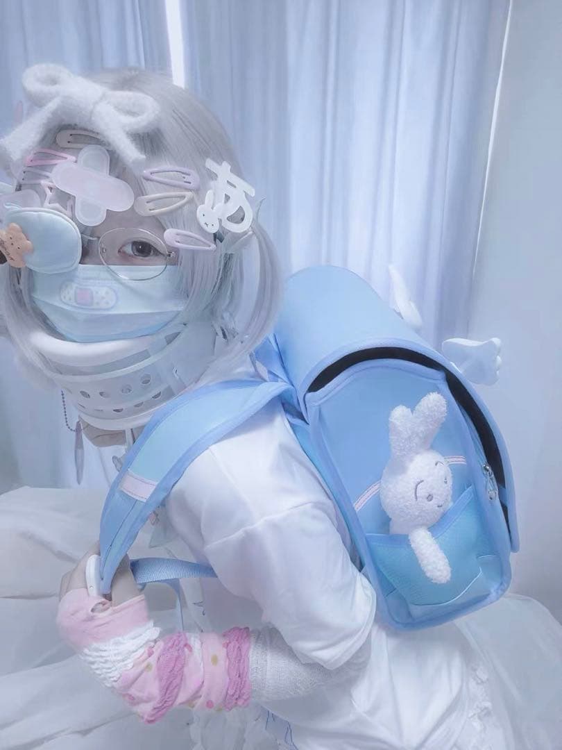 ♡ 天使の羽 ランドセル風サブカルリュック 大 light blue ♡